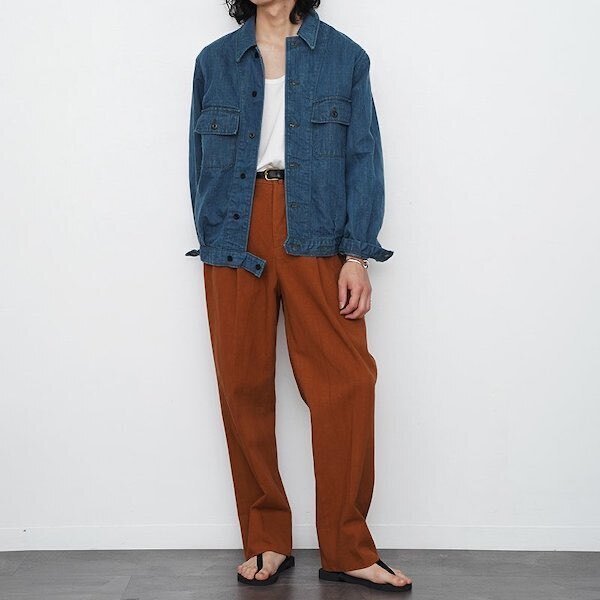 OUTIL ウティ 23AW インディゴストライプフレンチネイビージャケット OUTIL ウティ 23AW インディゴストライプフレンチネイビー
