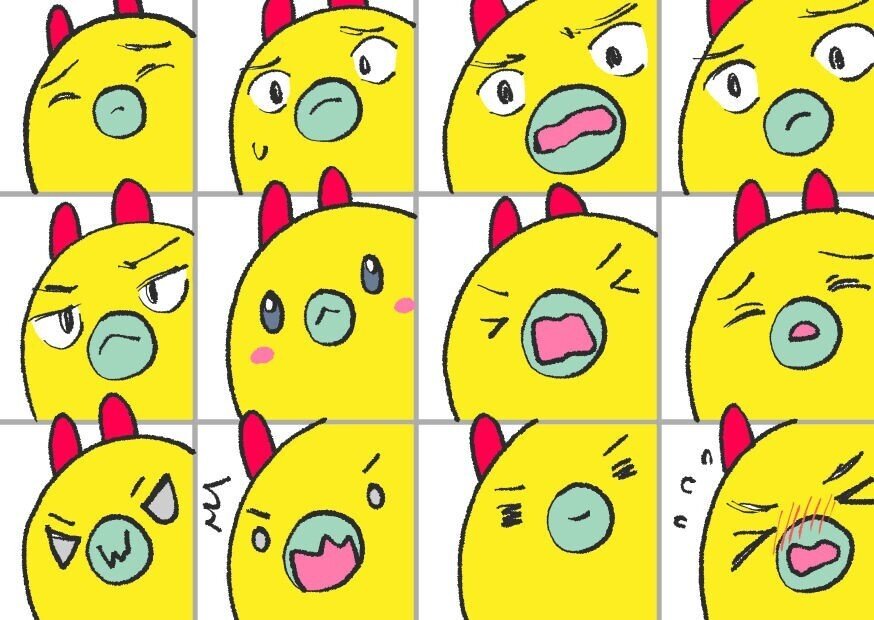 イエローの顔デザインのキャラクター イエローの顔デザインのキャラクター 面白い黄色い漫画絵文字顔