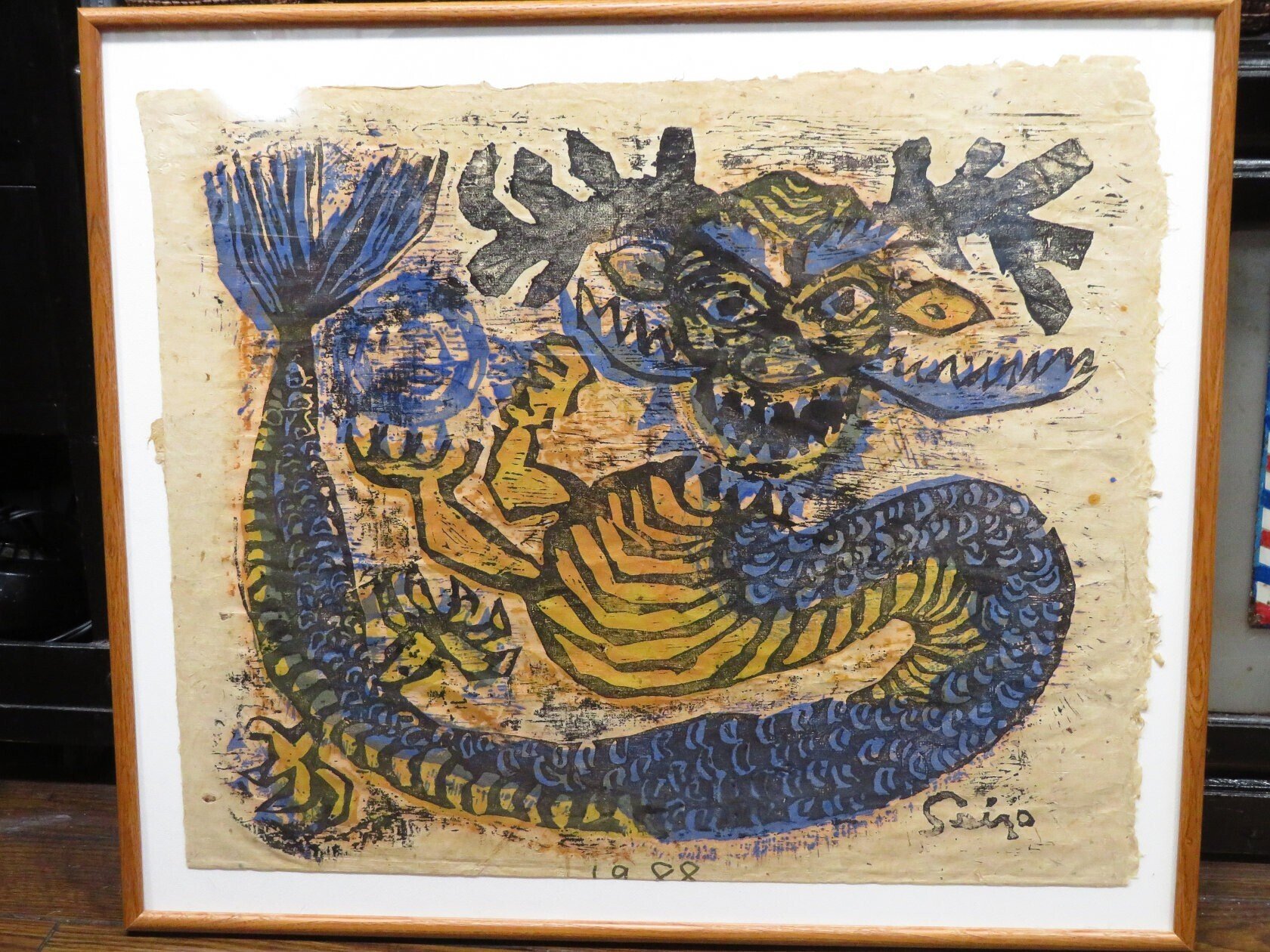 版画の作者は田島征三さんだった！｜barber 三朝温泉の梶川理髪館