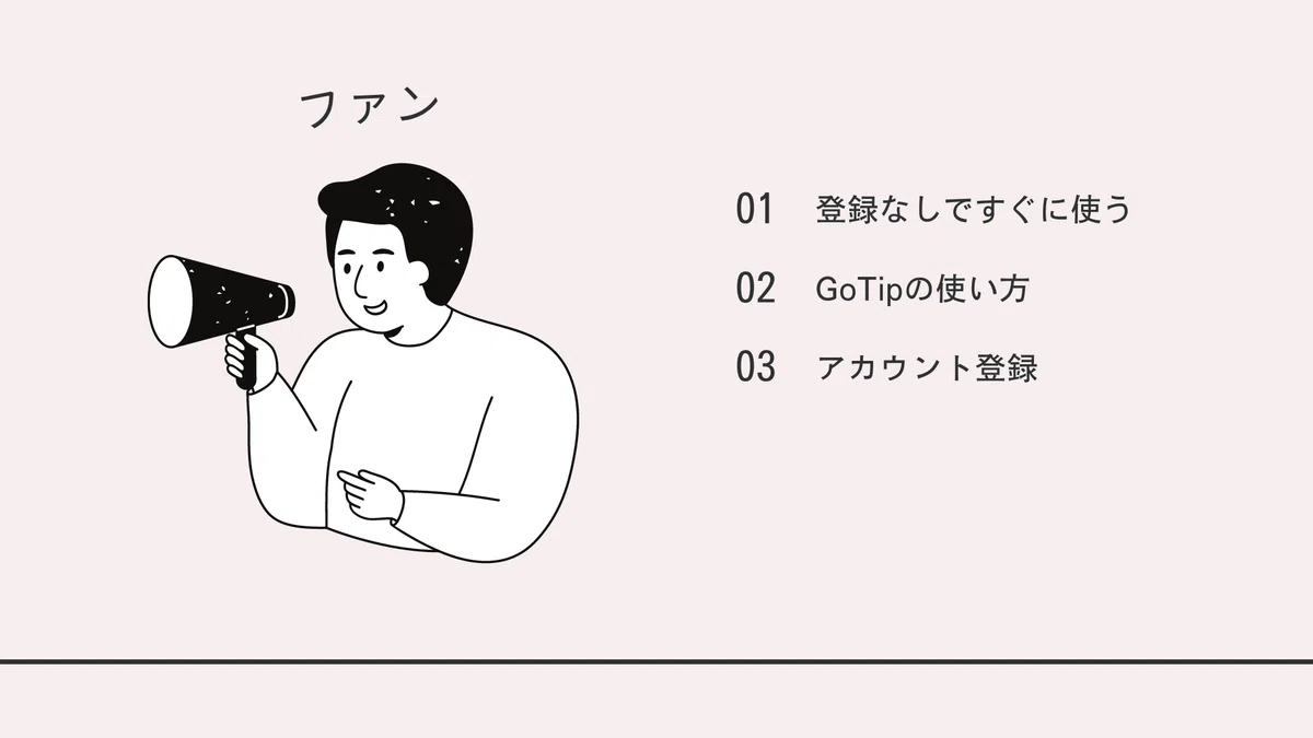 GoTipの使い方 ファン｜GoTip投げ銭ツール