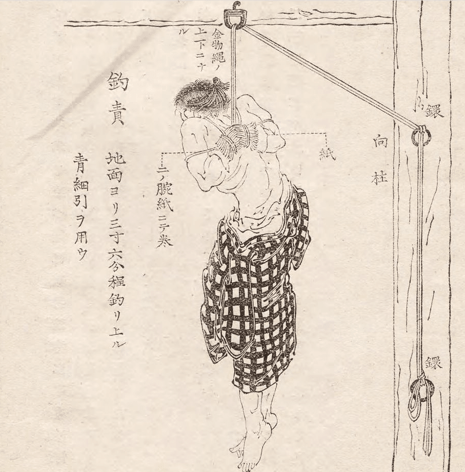 三和　残虐　緊縛　拷問、 徳川幕府刑事図譜から捕縛術（緊縛）を抜粋｜watanabe to-lee