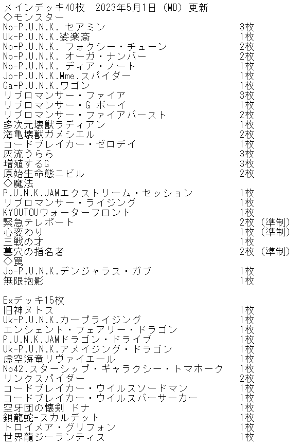 PUNKリブロ壊獣でWCS予選1stやってみた｜セダ