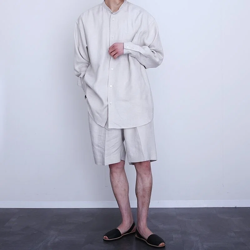 これからの時期に活躍してくれる【POSTELEGANT】LINEN SILK SHIRT 
