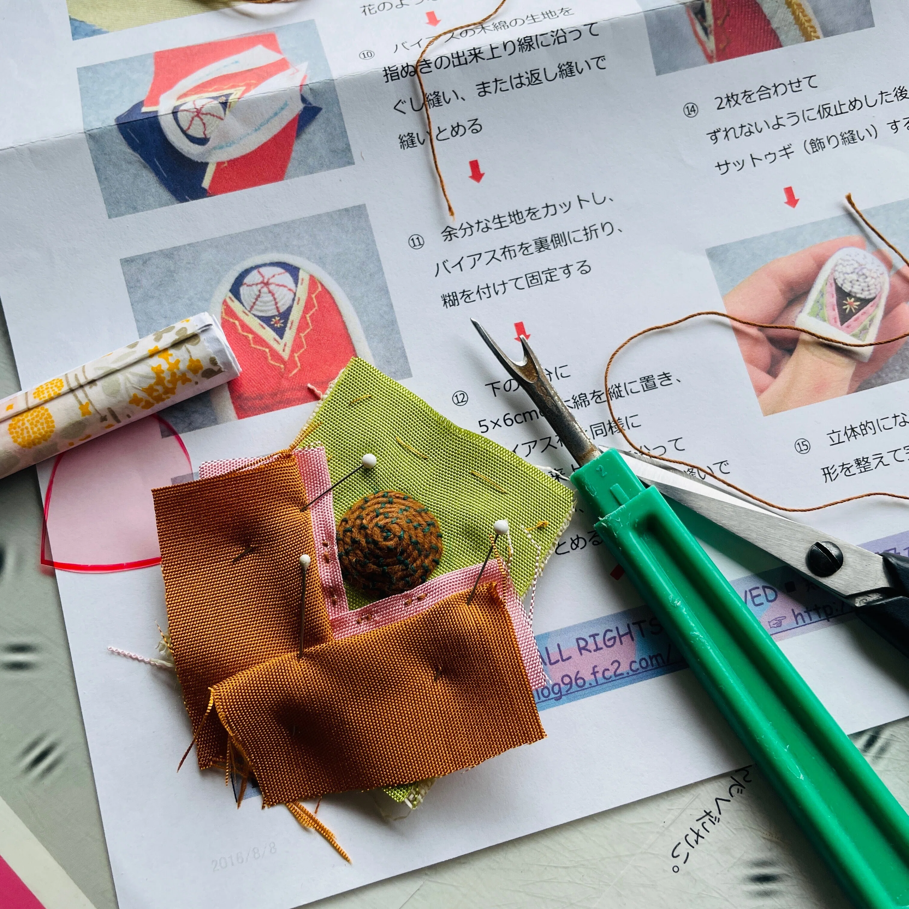 ポジャギ制作過程】久しぶりの慶州道安東コルム制作中｜pojagi*sono