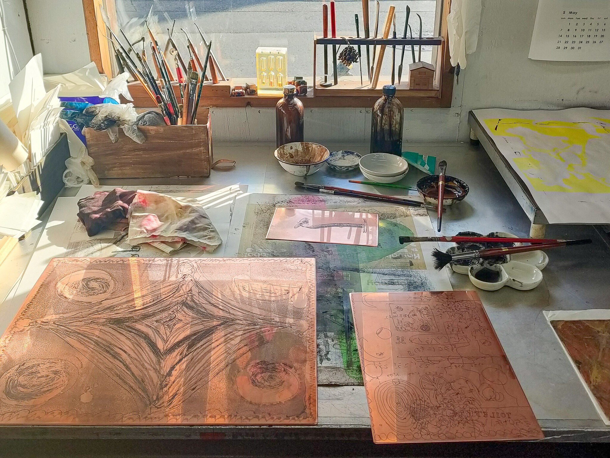 版画物語側聞録 梅津庸一個展「プレス機の前で会いましょう 版画物語