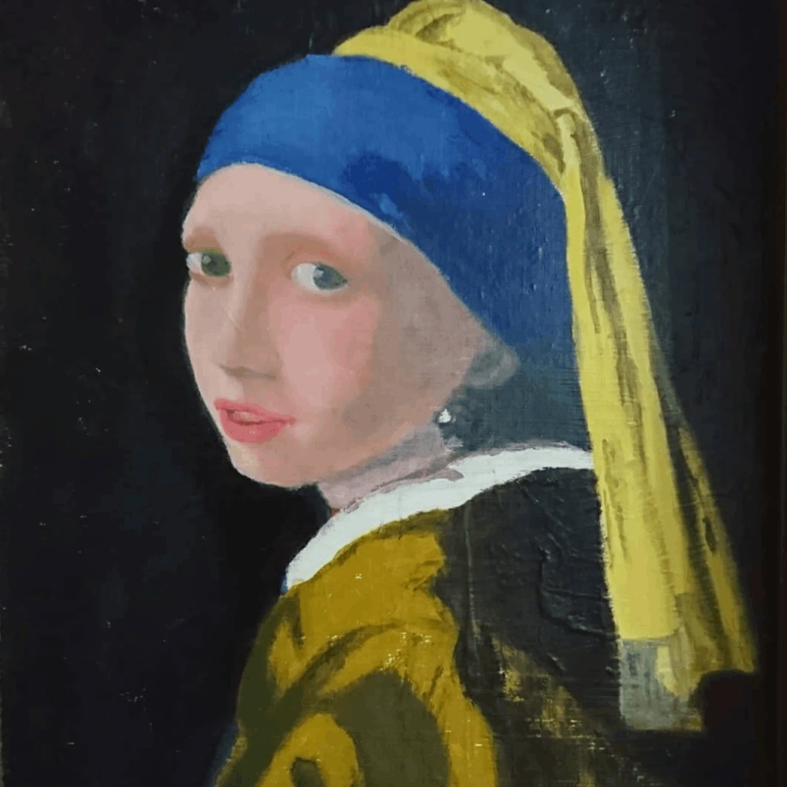 油絵で「真珠の耳飾りの少女」を模写した2017(N絵画教室〜独学)編 