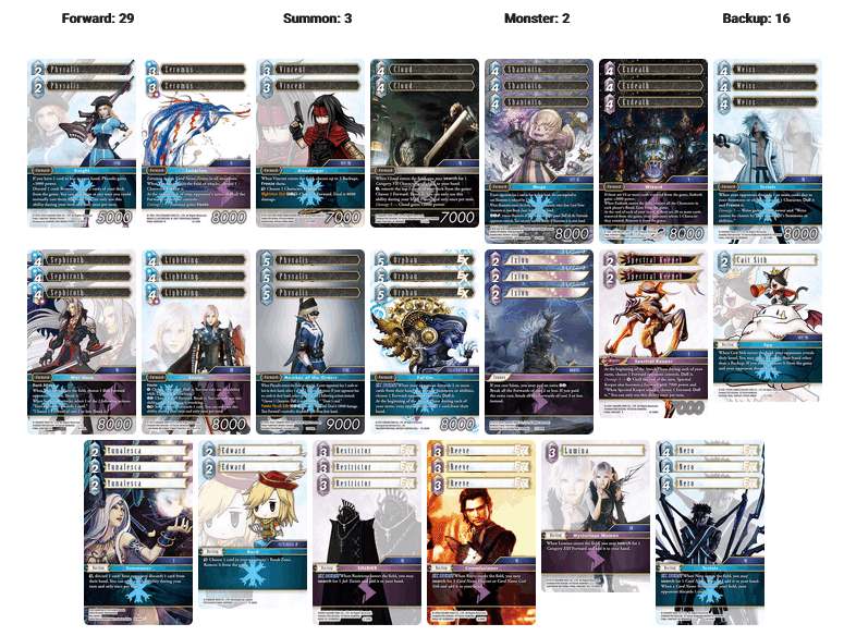 FFTCG】デッキ解説 氷雷（スタンダード） ｜ちょーぎょーじ