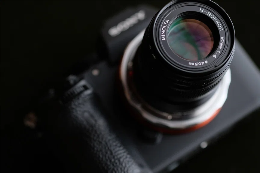 ヘリコイド付きマウントアダプターを使って、Minolta M-Rokkor 90mm F4 