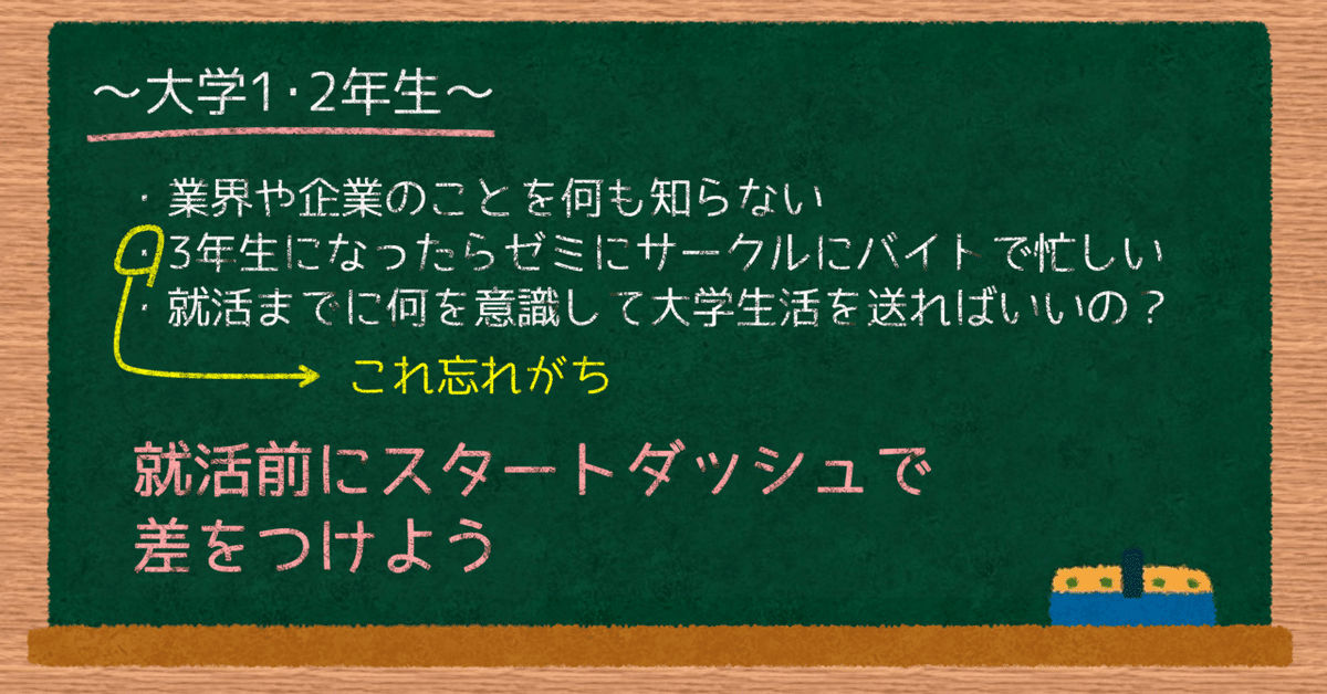 大学1・2年生向け、3年生になったら忙しい、就活までに何を意識すればいいか分からない人は、就活前にスタートダッシュで差をつけよう