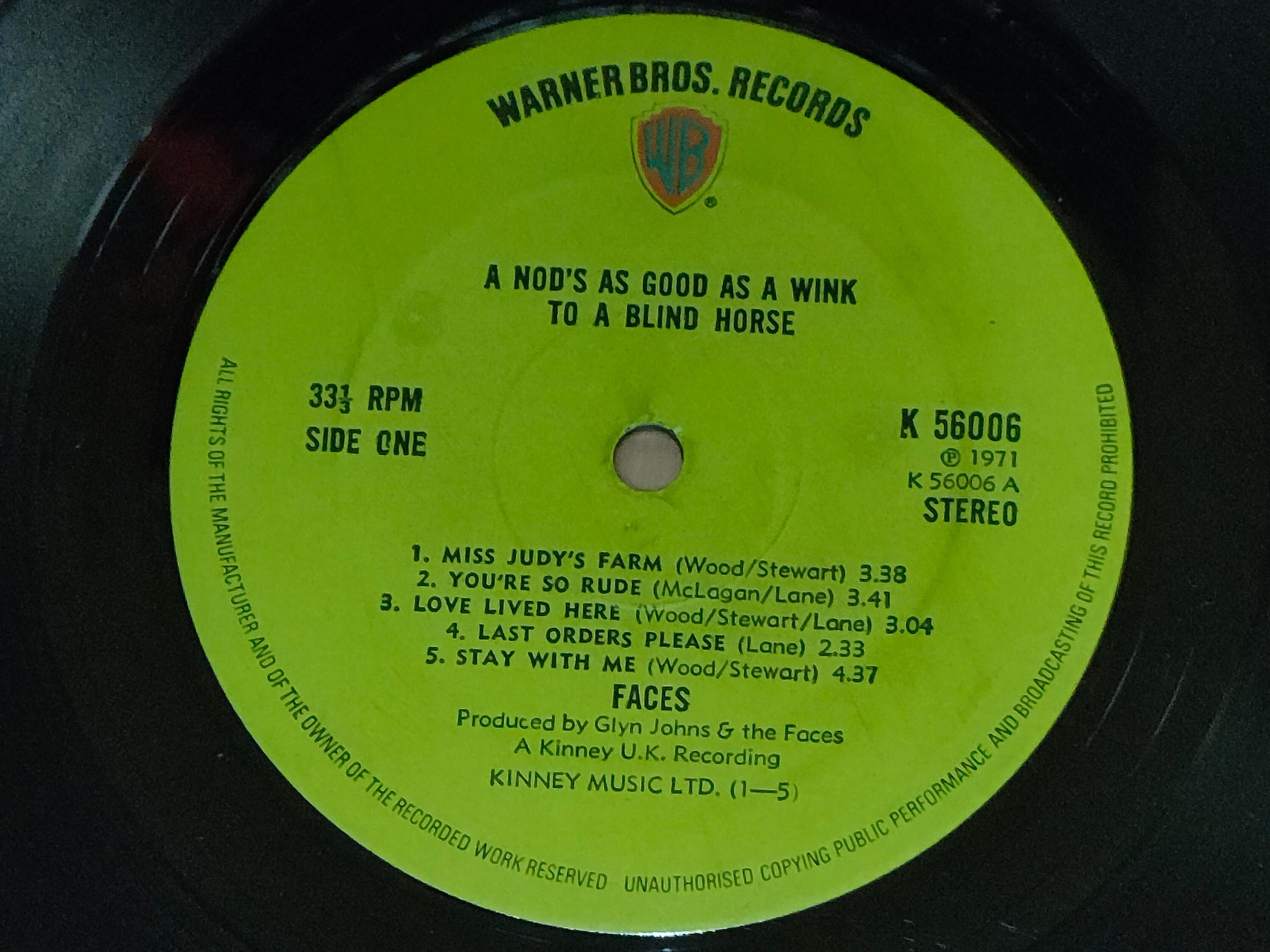 A Nod's as Good as a Wink To a Blind Horse】(1971) Faces