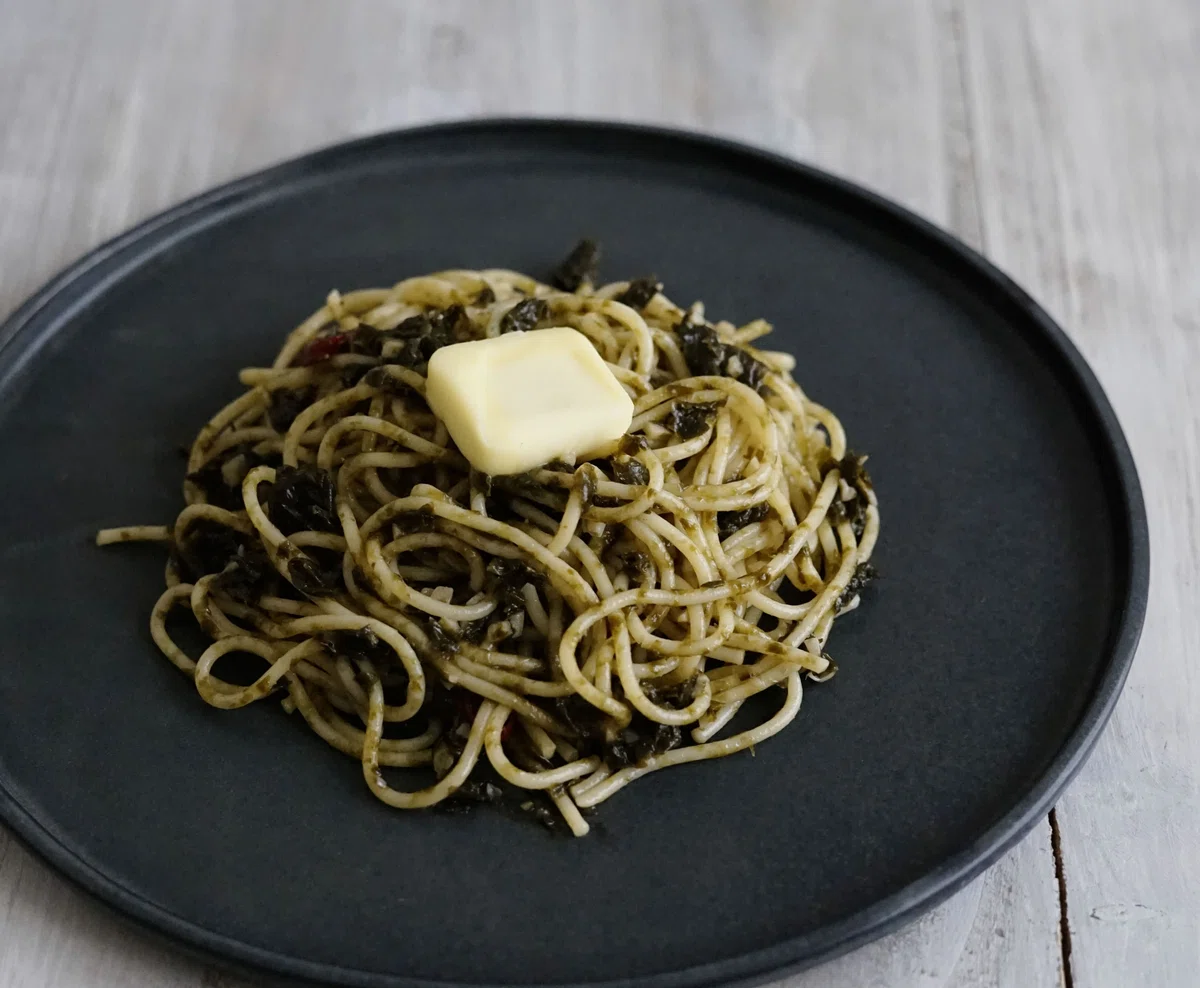 見た目より5倍美味しい。焼き海苔パスタ。|jane_doe__