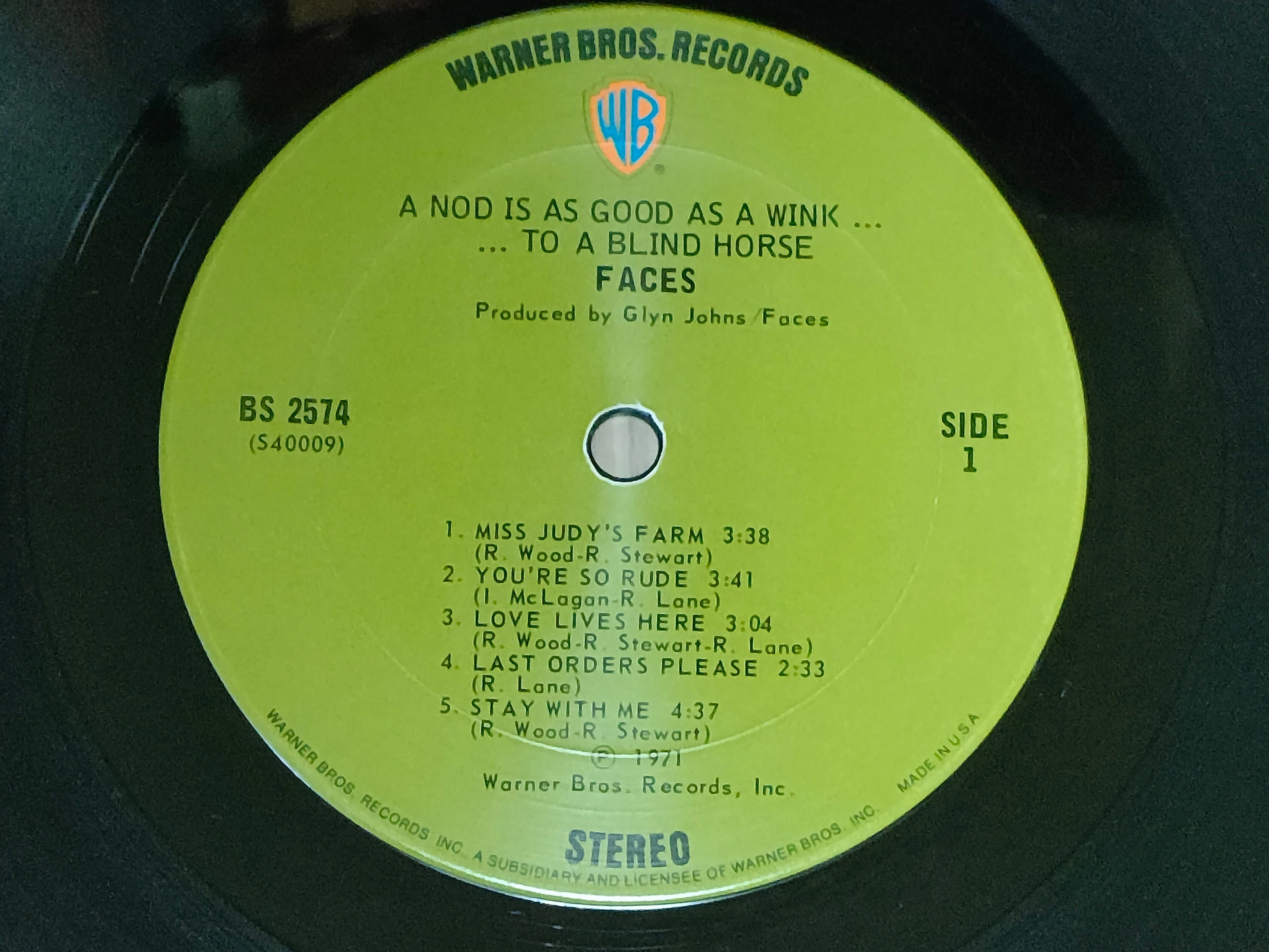 A Nod's as Good as a Wink To a Blind Horse】(1971) Faces