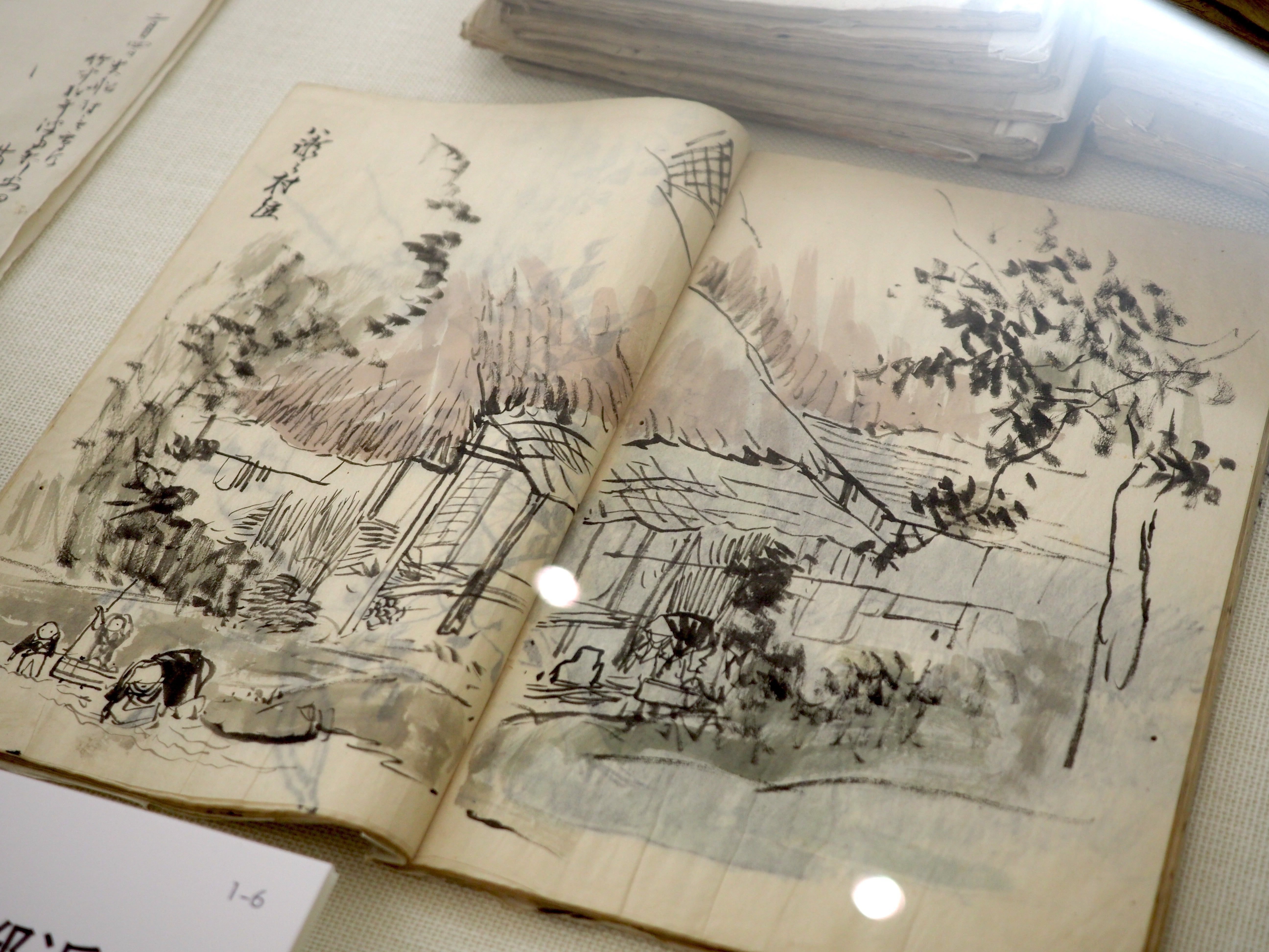 【模写】【一灯】b8687〈木島桜谷〉雨後山水図 共箱 今尾景年師事 四条派 京都画壇 栄宝斎蔵出し*中国名家** 李可染 *人物* 鏡