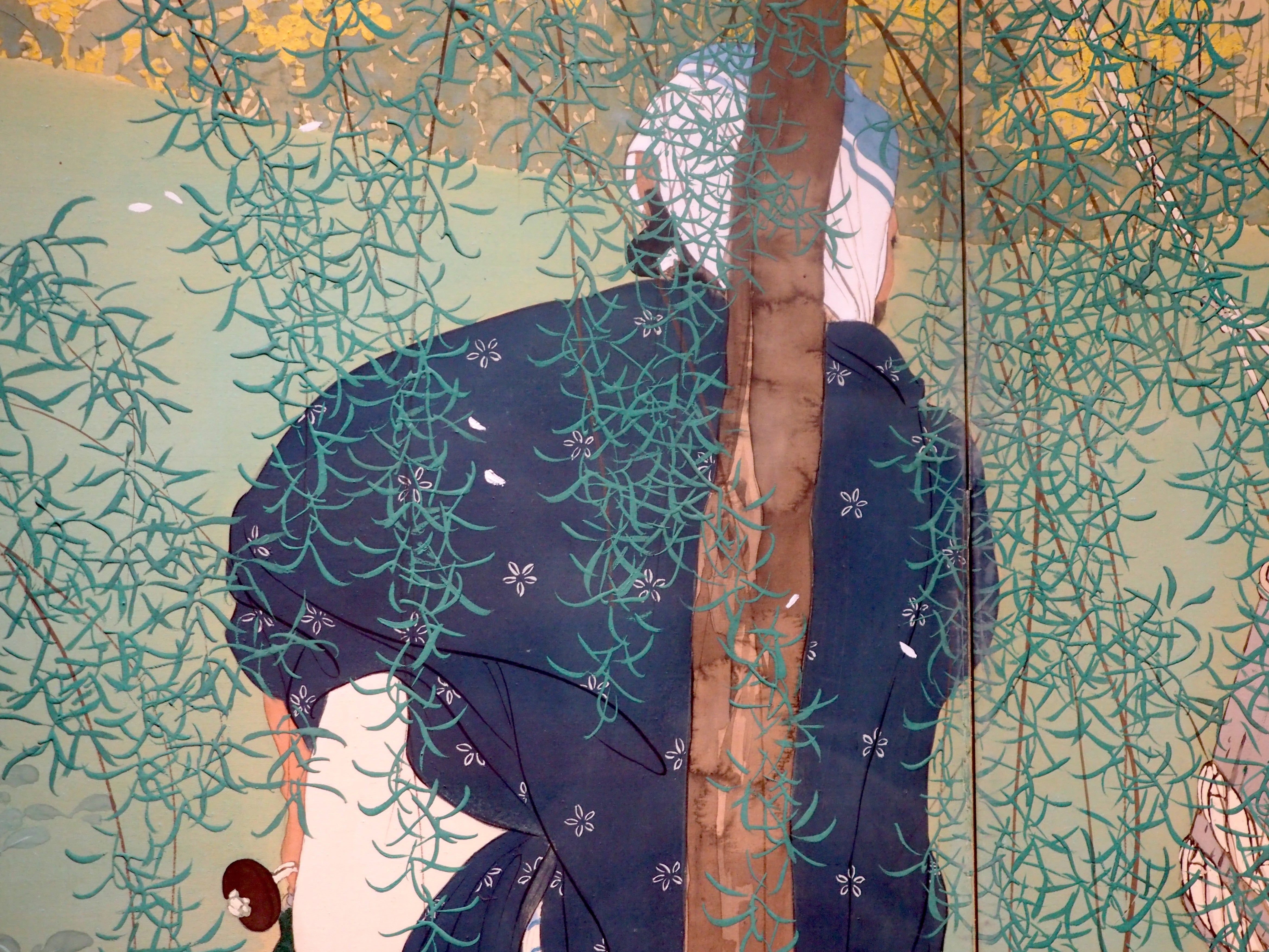 【模写】【一灯】b8687〈木島桜谷〉雨後山水図 共箱 今尾景年師事 四条派 京都画壇 栄宝斎蔵出し*中国名家** 李可染 *人物* 鏡