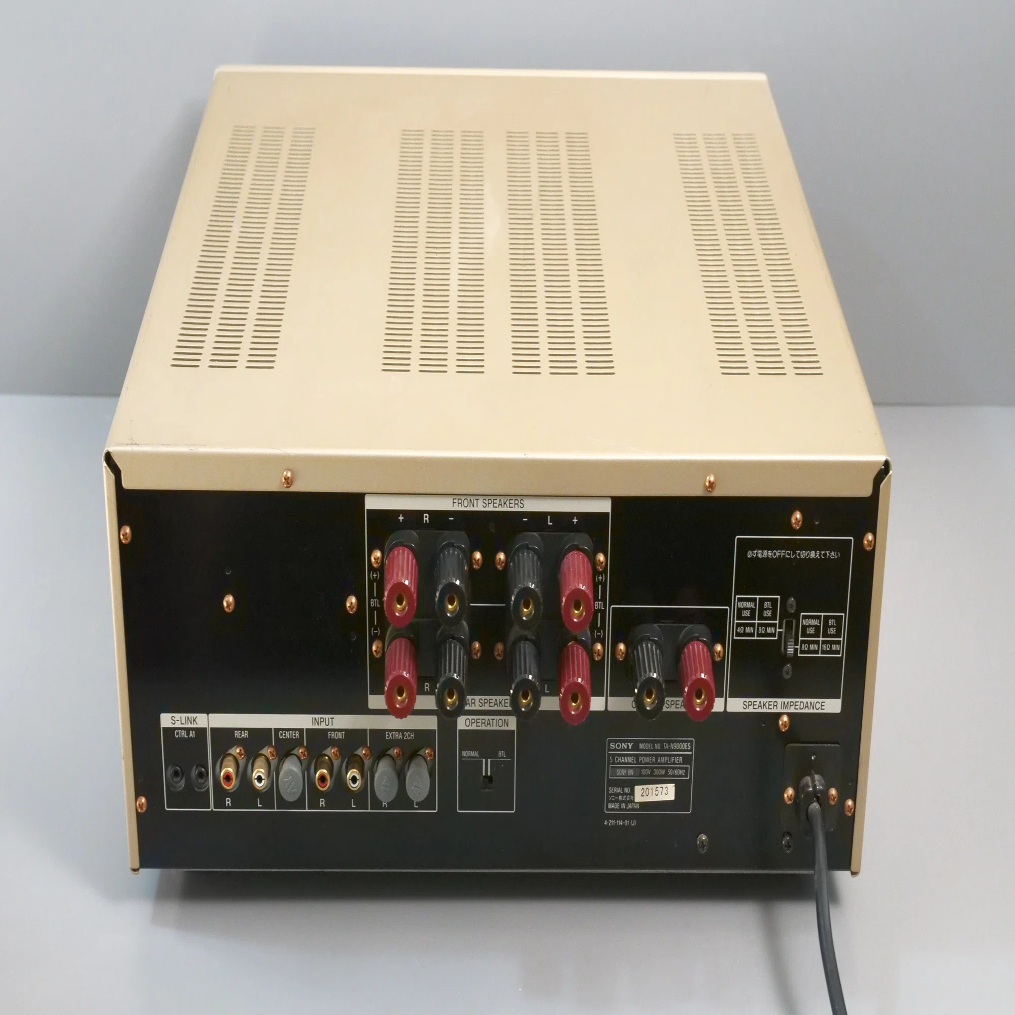 YAMAHA NS-10M用に昔使ってたパワーアンプSONY TA-N9000ESを引っ張り出 
