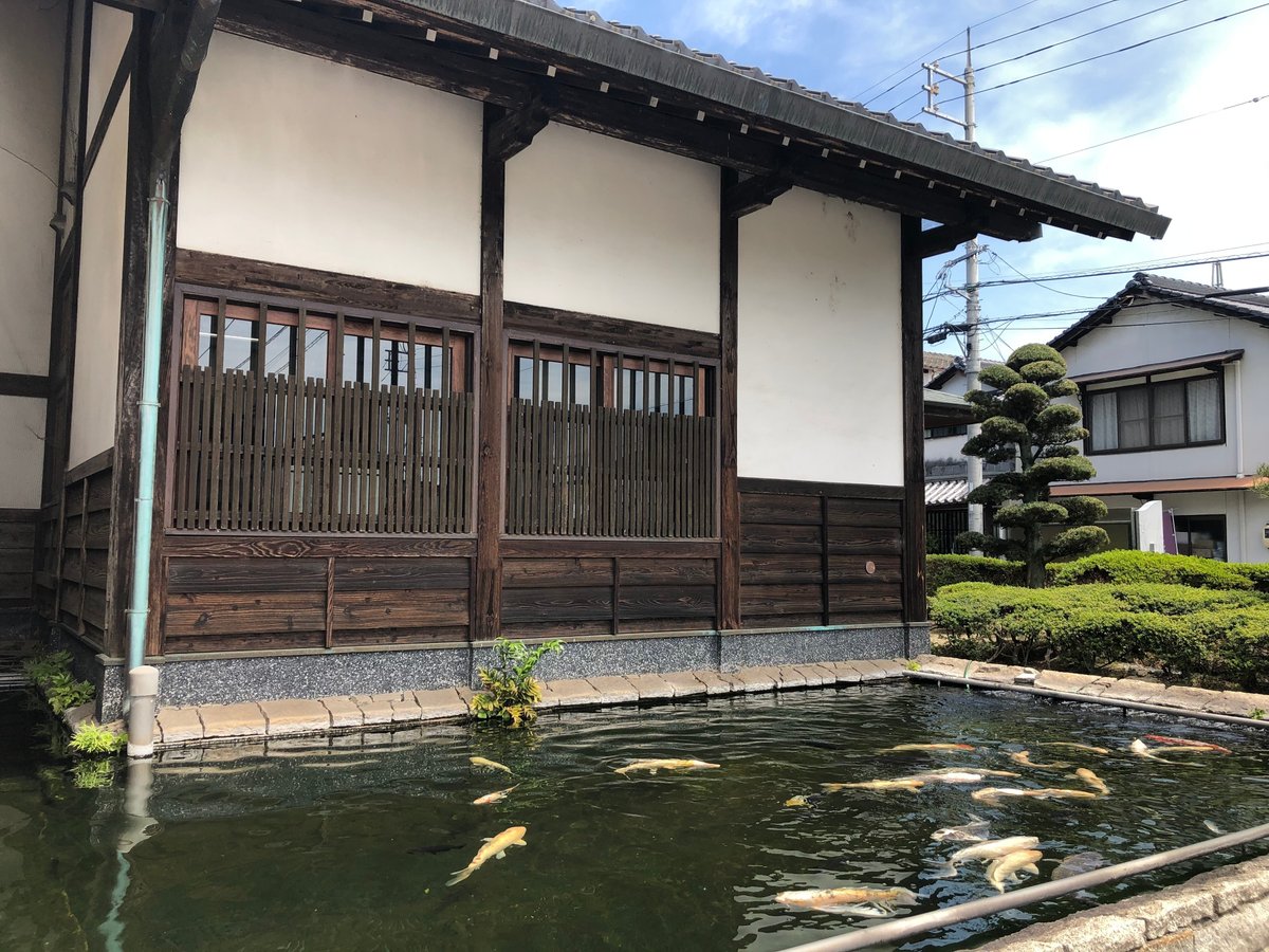 やかげ郷土美術館の池