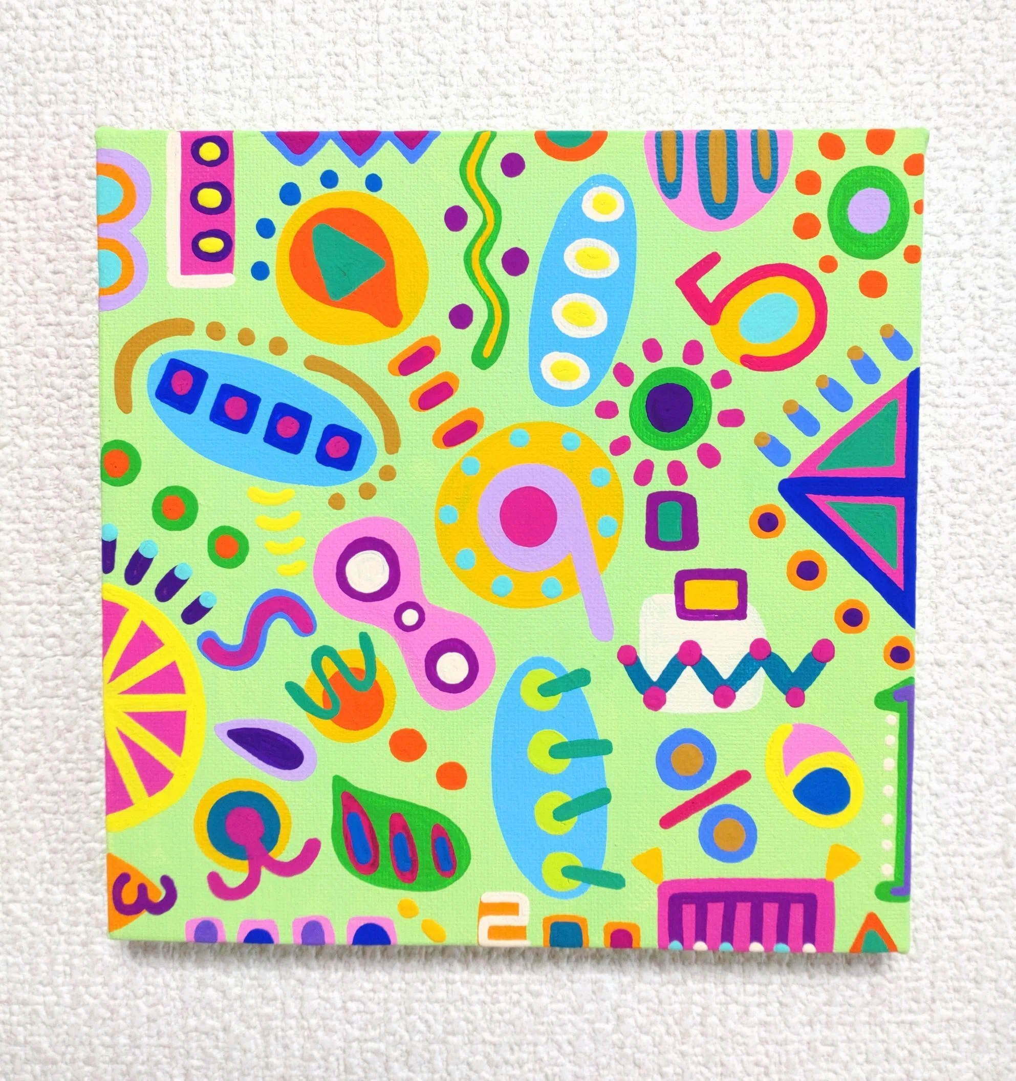 題:記号論的構造 堅かっ アクリル絵画✨他サイトで完売しました✨