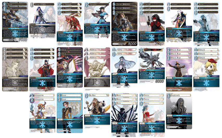 FFTCG 限定プロモ ライトニング 氷 foil 3枚セット③