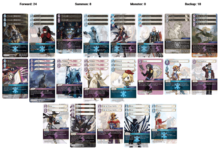 FFTCG】デッキ解説氷雷Ⅷ（L3）｜ちょーぎょーじ
