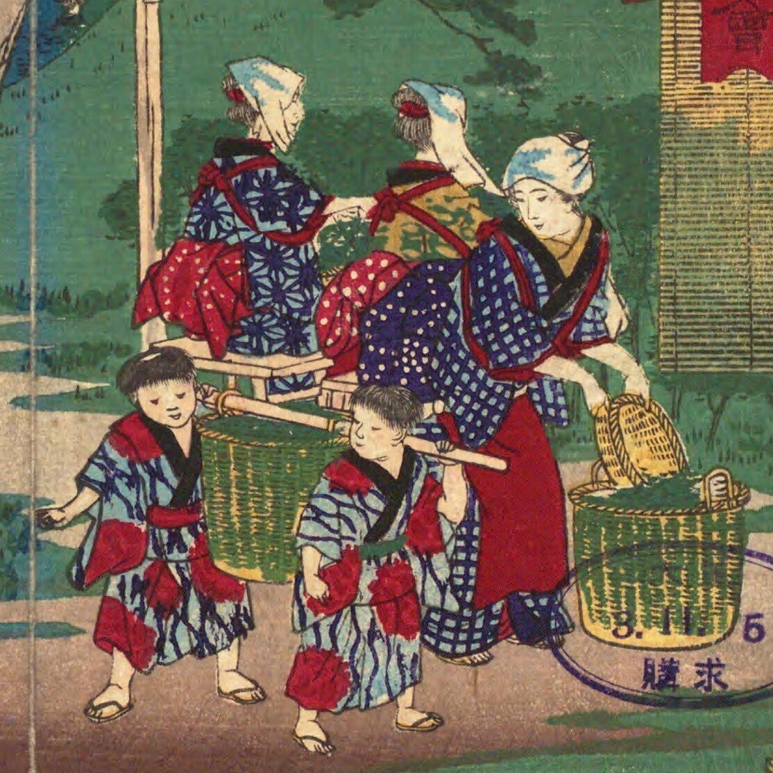 山城国 宇治茶摘図 宇治茶製之図|mominaina 山城国 宇治茶摘図 宇治茶製之図|mominaina