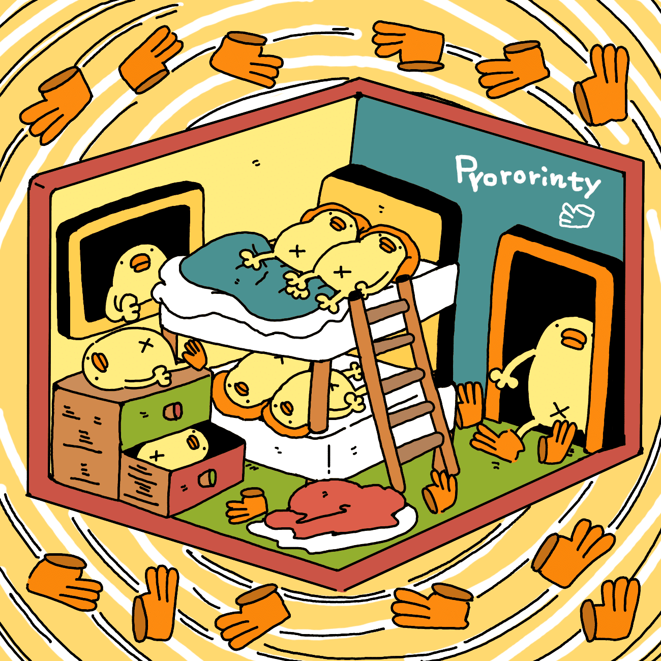 ひよこ人間ぴよ（イラスト）『ぴよのおうち』and 誰かの心を射抜く