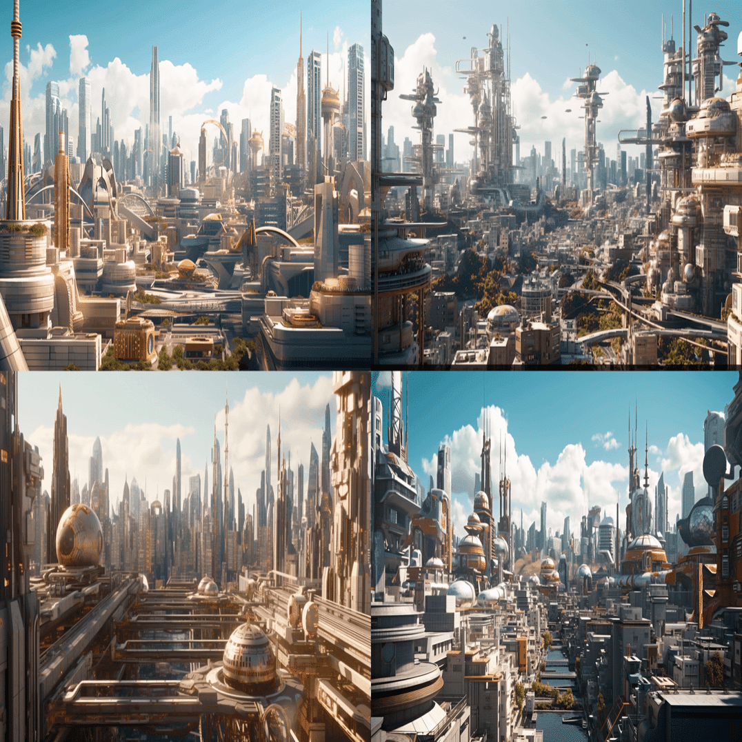 無料】Midjourneyでサイバーパンク未来都市の景観を表現するプロンプト