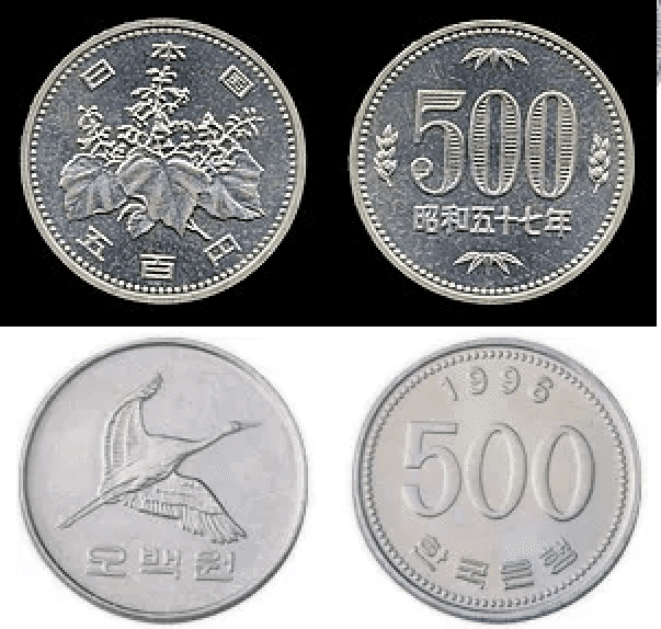 韓国500ウォン白銅製の硬貨2008年製 造幣局