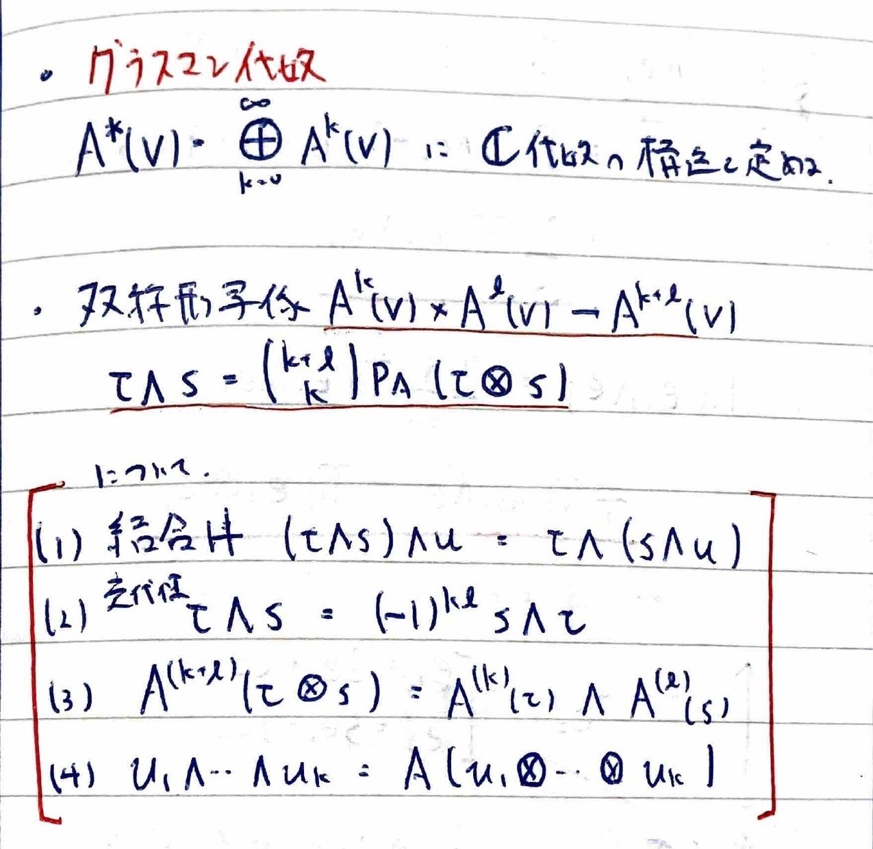 書記が数学やるだけ#715 グラスマン代数の概要｜Writer_Rinka