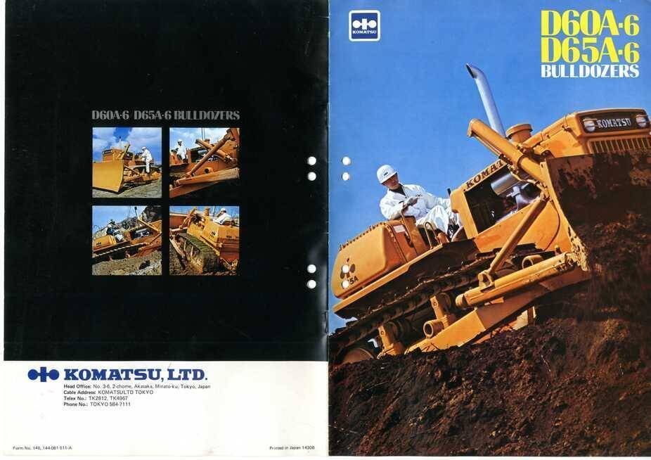 KOMATSU D60A-6/D65A-6 BULLDOZERS｜建設機械化ライブラリー