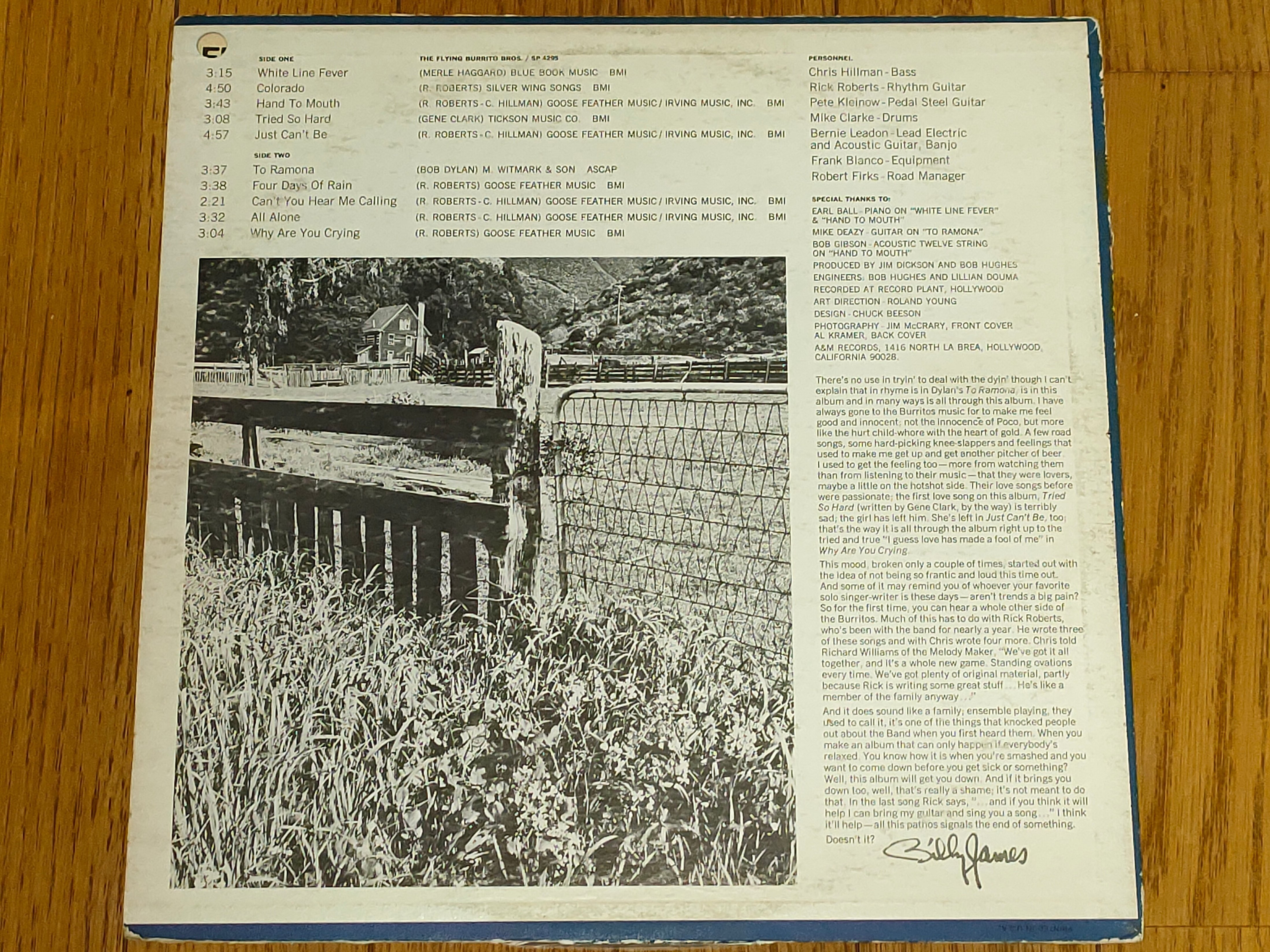 The Flying Burrito Bros】(1971) リック・ロバーツを迎えた新生