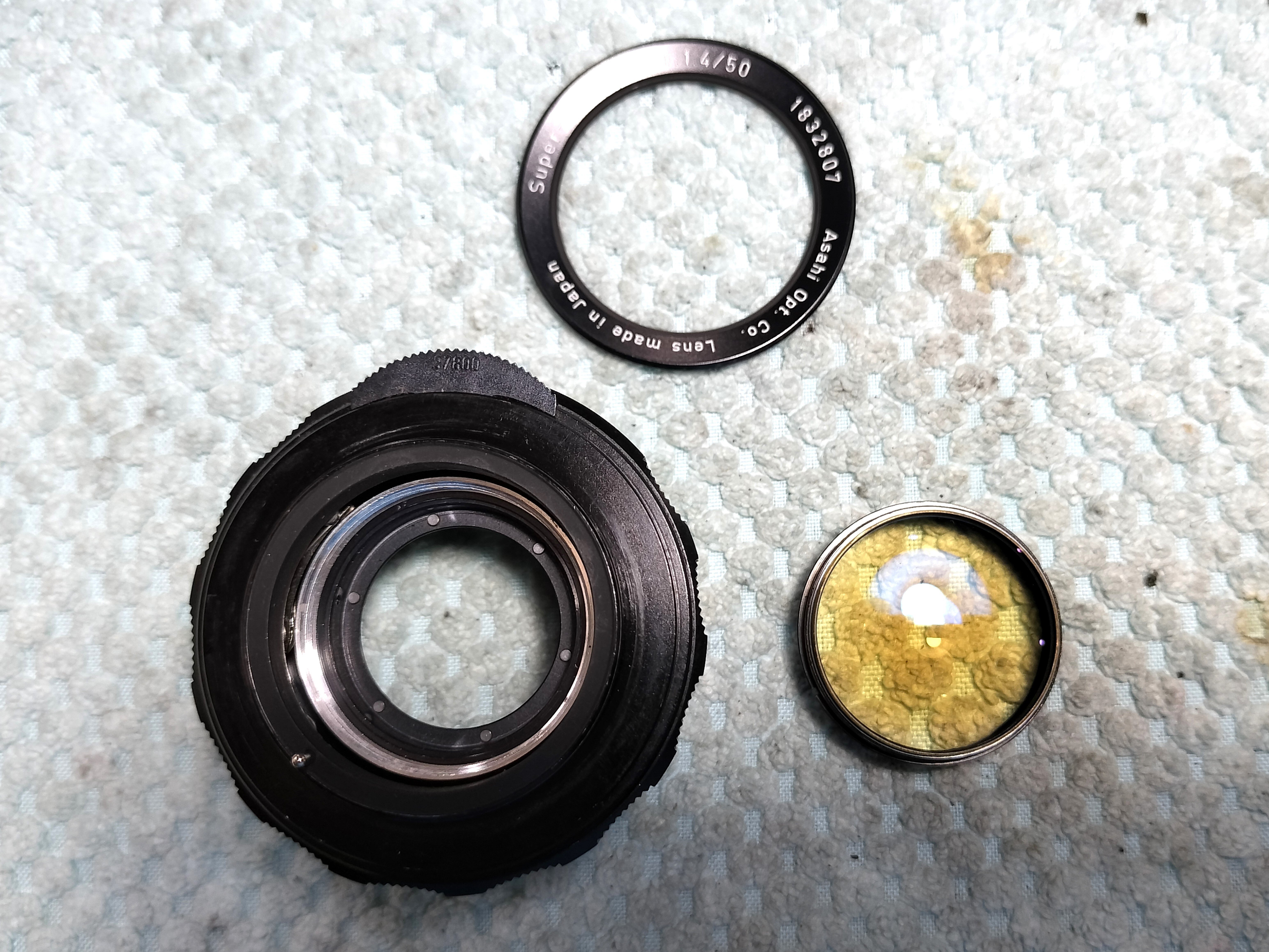 Pentax Super-Multi-Coated Takumar 50mm F/1.4の分解｜フィルムカメラ