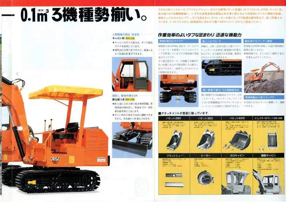 久保田鉄工 クボタブルペット全旋回バックホー KH-1〈ホロ形〉/KH-1D