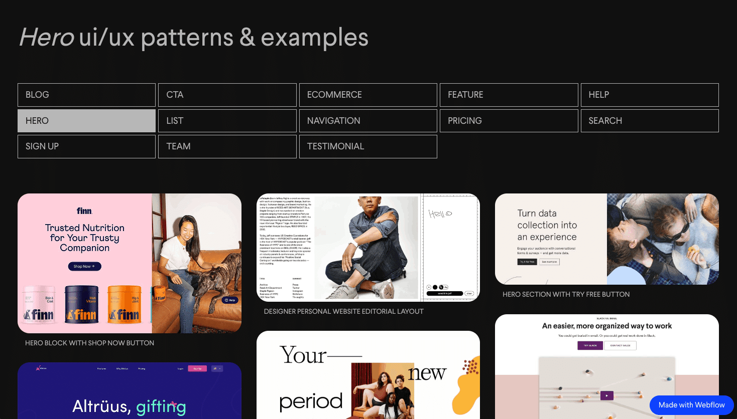 注目を集めるホームページのヒーローセクションレイアウトまとめ