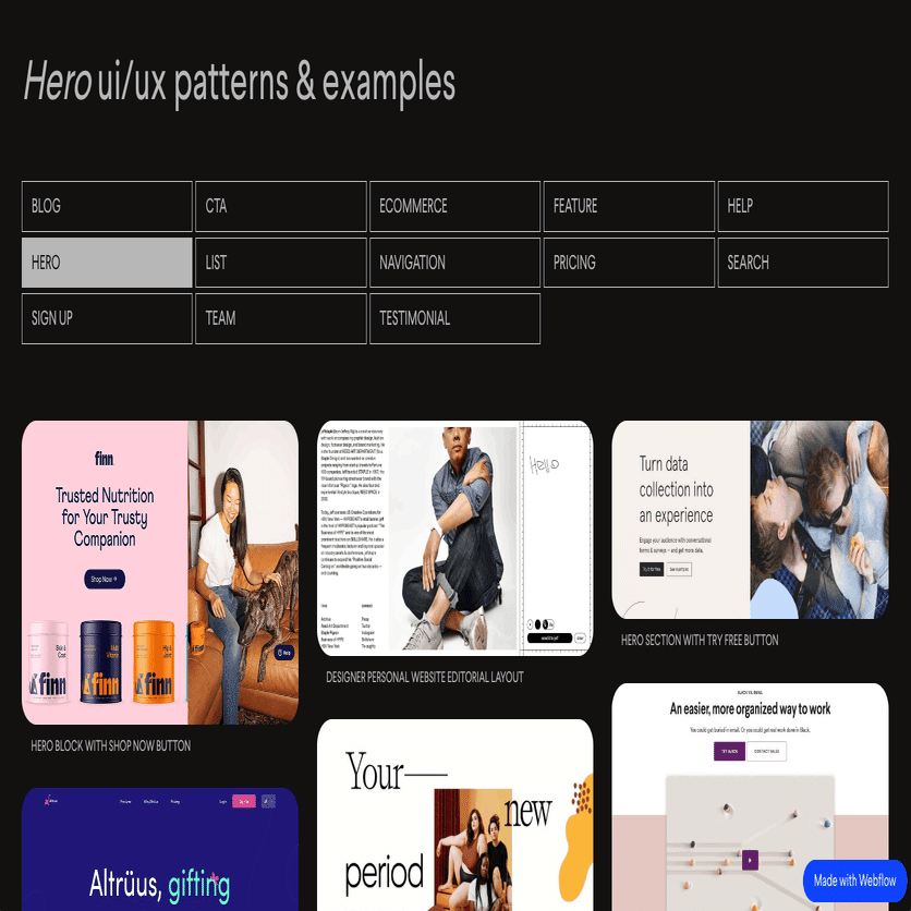 注目を集めるホームページのヒーローセクションレイアウトまとめ