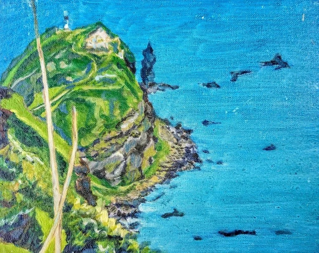 北海道 神威岬(積丹)の油絵 北海道 神威岬(積丹)の油絵