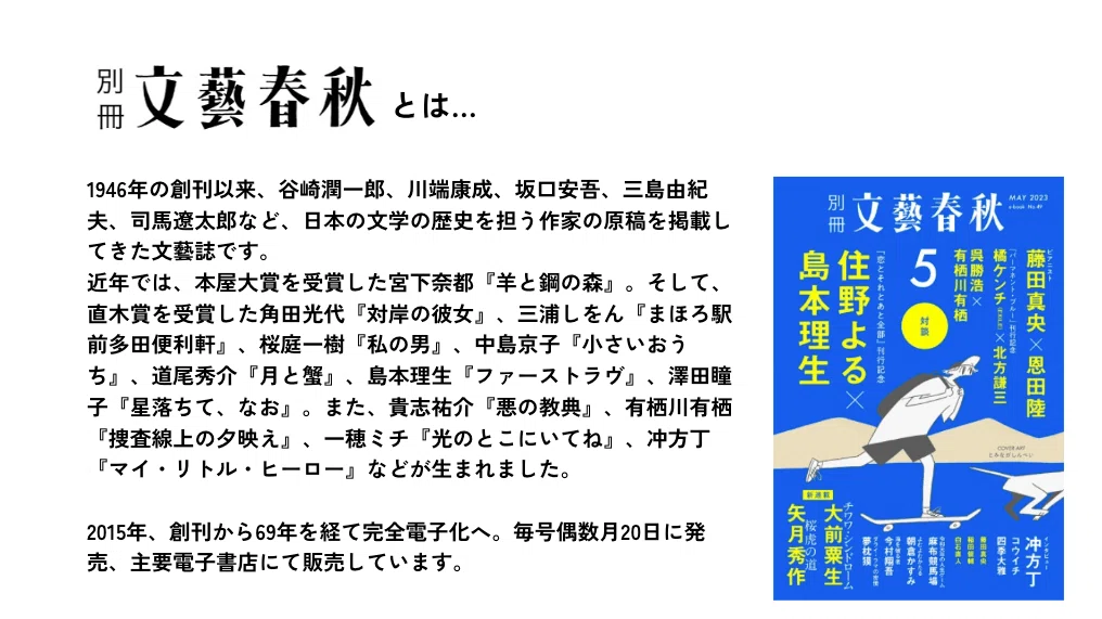 別冊文藝春秋とは
