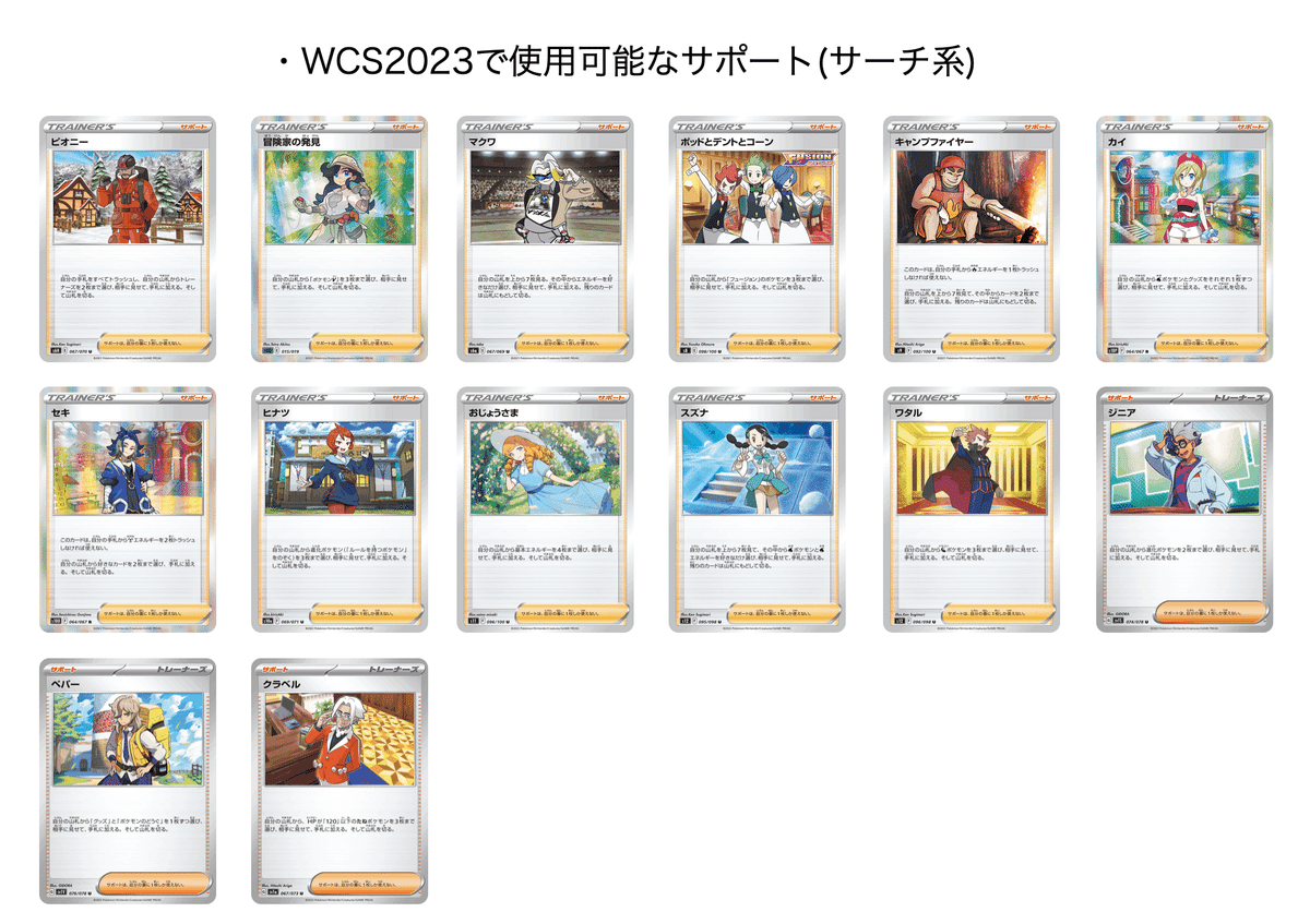 Pokémon World Championships 2023 TCG部門使用可能カードまとめ
