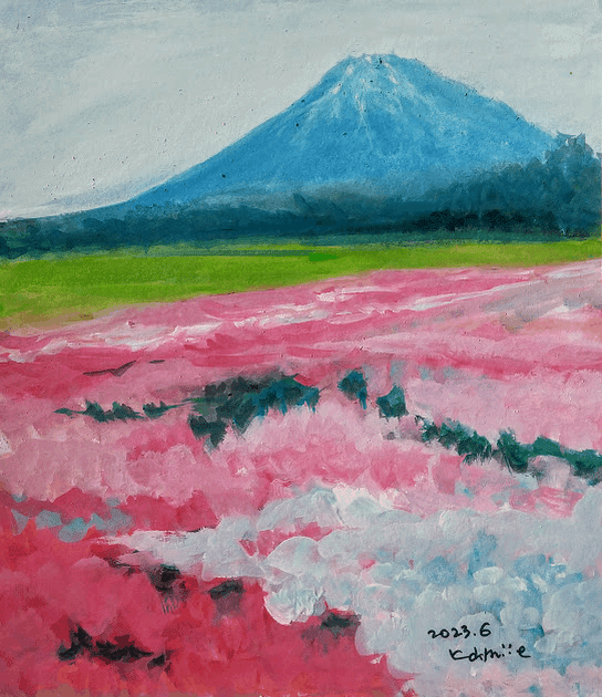 水彩のように淡い油絵の原画  桜ヶ丘公園 Amazon | 378＊港の見える丘公園 水彩画 原画 透明水彩 F4