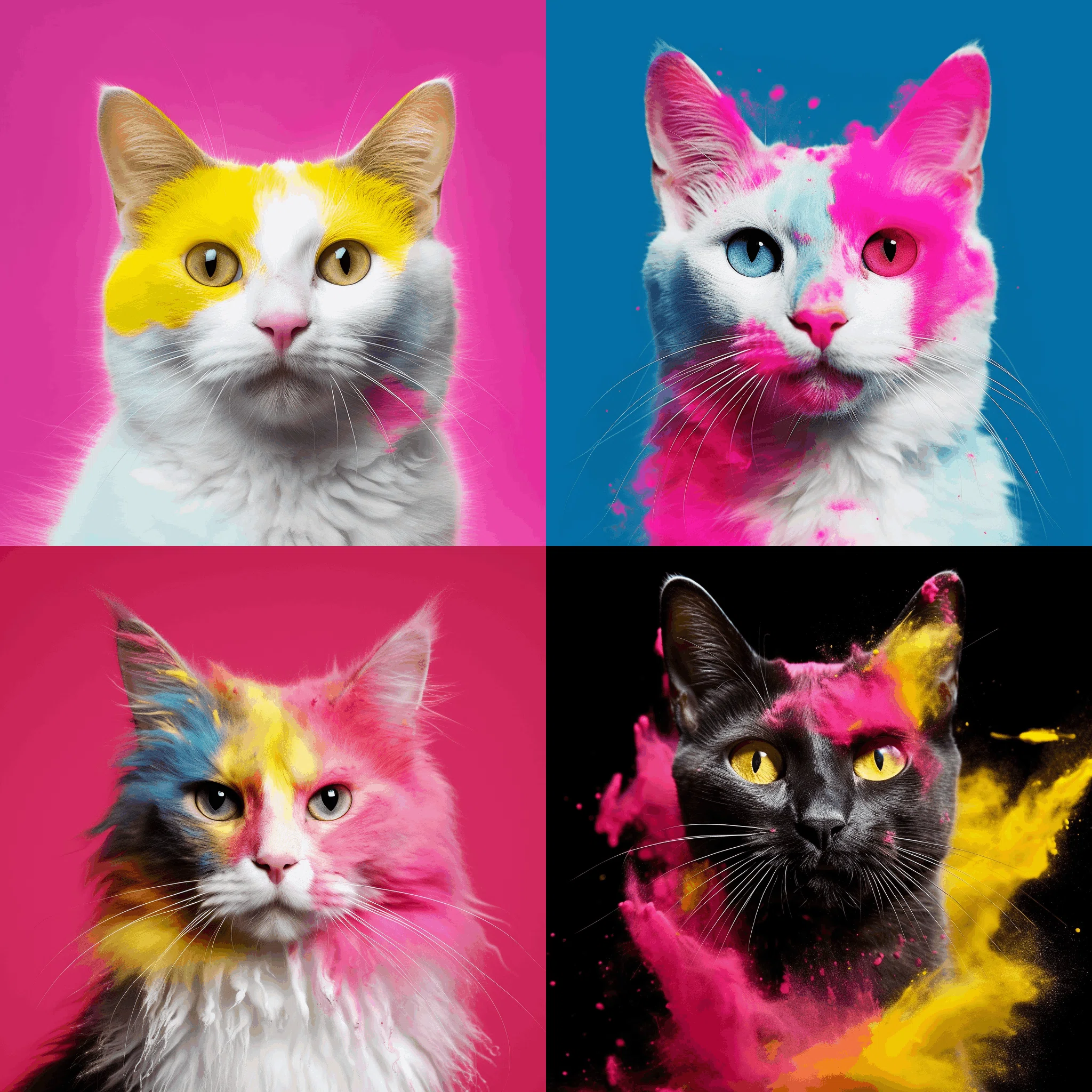 AI猫写真 vol.66 CMYKと猫｜Yoshihiro Tanaka | taziku