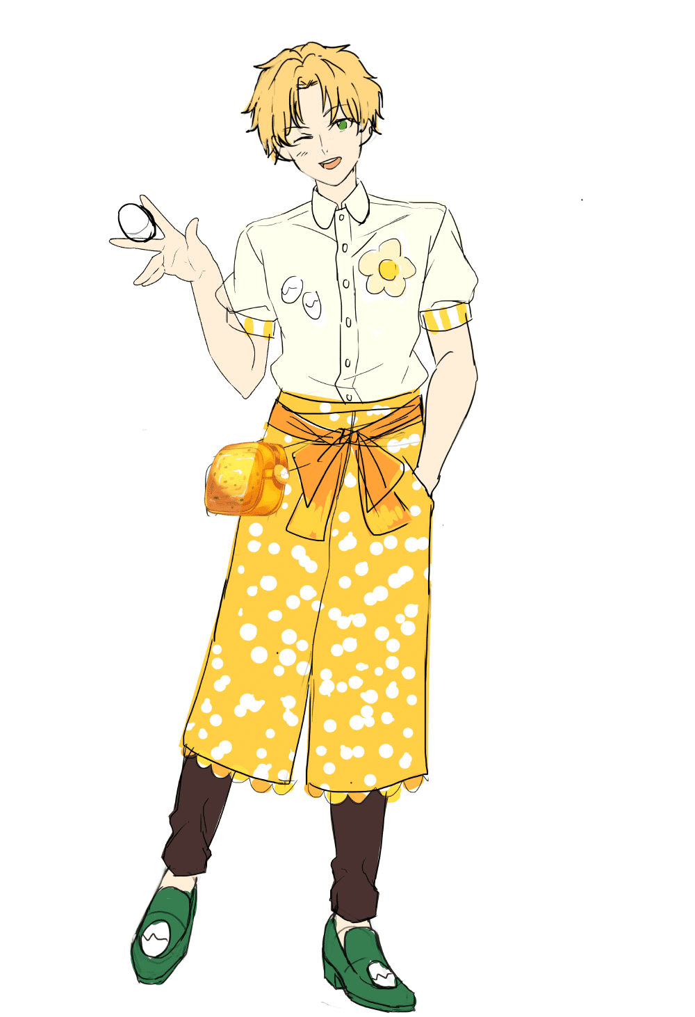 うちの子フード】卵焼きくん＊イラスト制作過程｜柑橘コウ