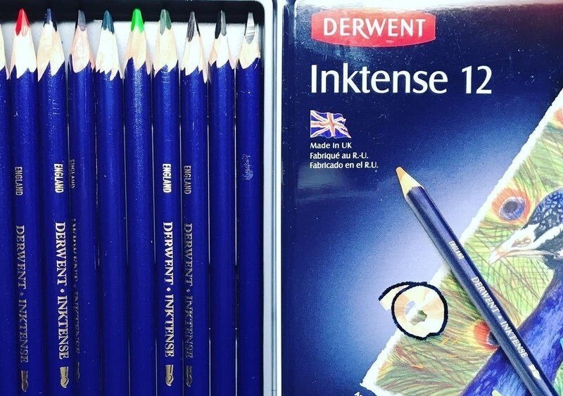 Derwent ダーウェント 水彩色鉛筆 インクテンス 
72色セット DERWENT ダーウェント インクテンス （水彩色鉛筆） ネイビー