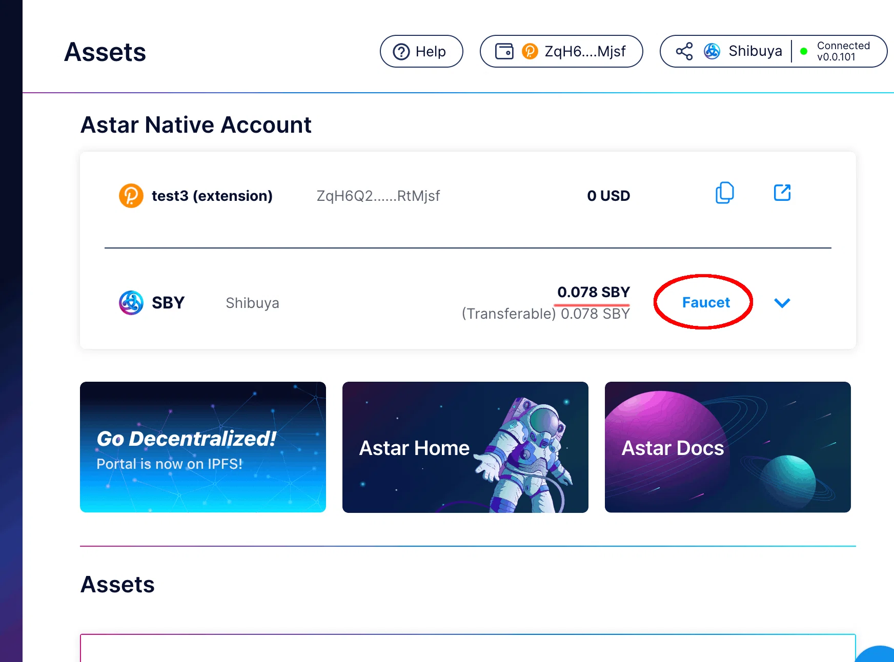 完全保存版】Astarでネイティブアカウントでテストトークン（SBY）を