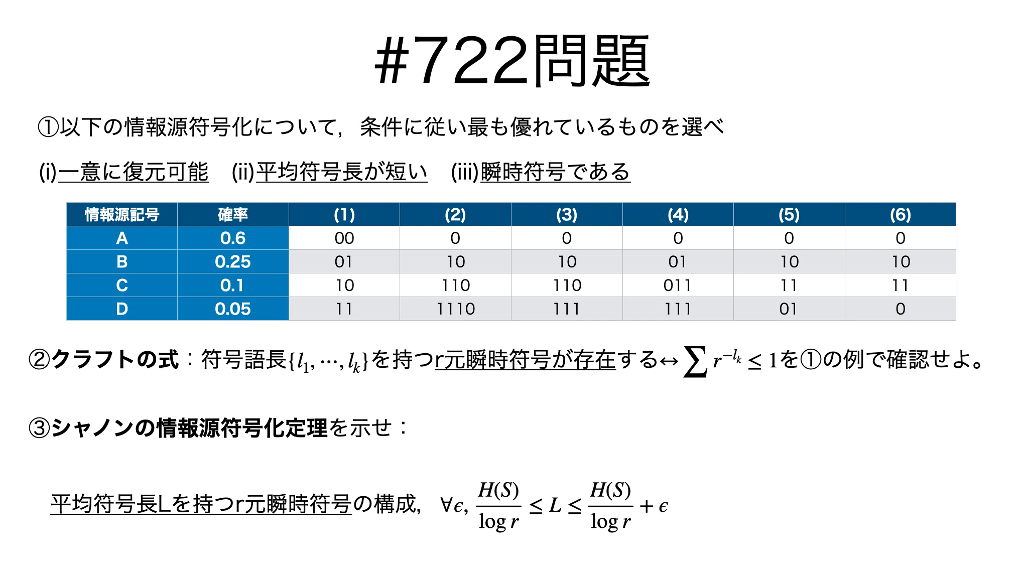 書記が数学やるだけ#722 情報源符号化の性質｜鈴華書記（Writer Rinka）