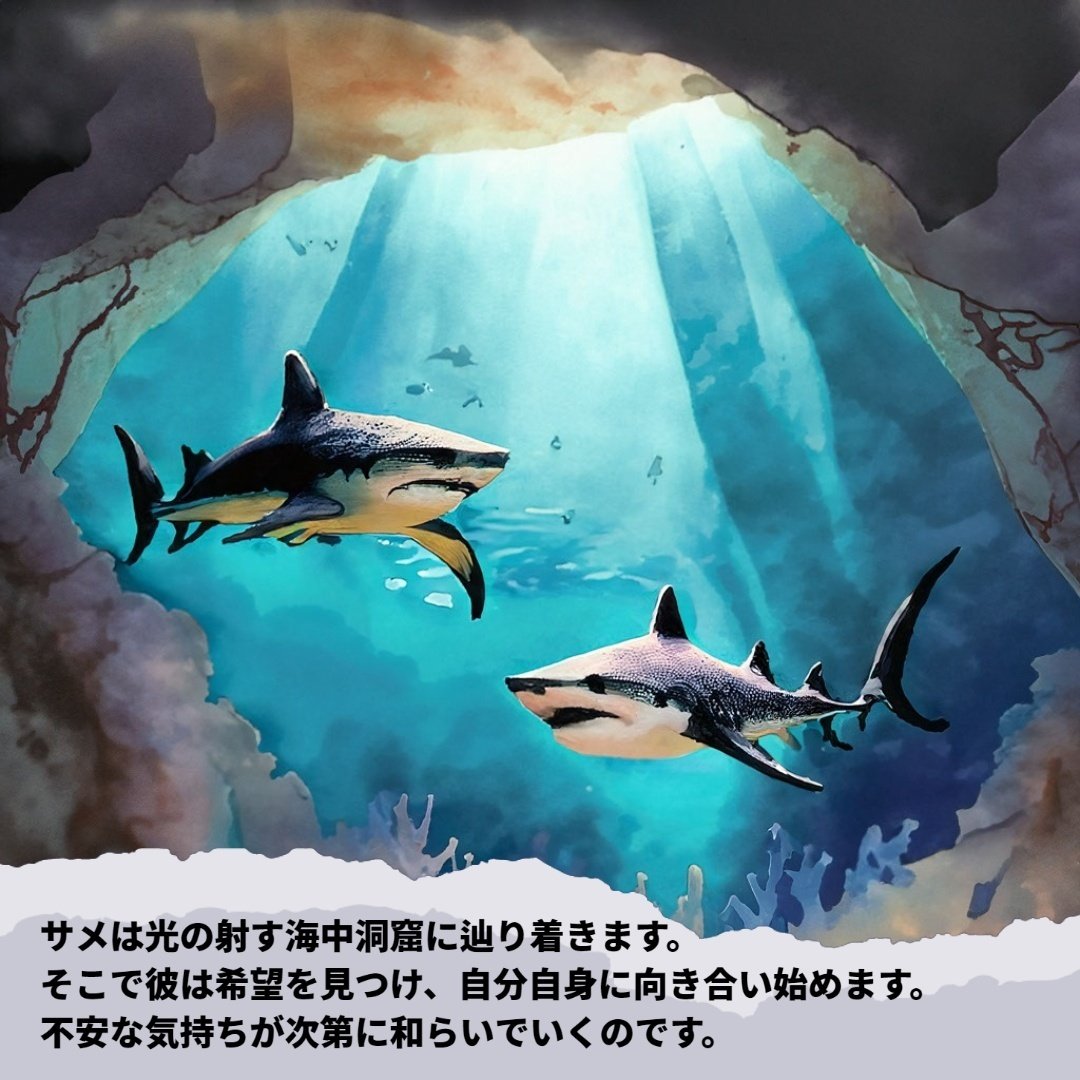 絵本『サメの心の旅』｜マッタ