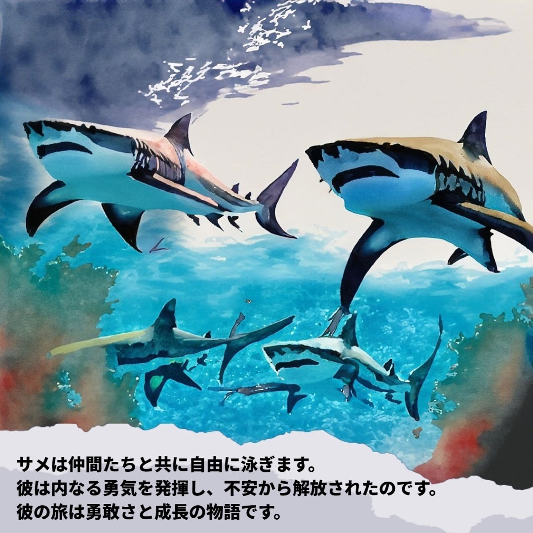 絵本『サメの心の旅』｜マッタ