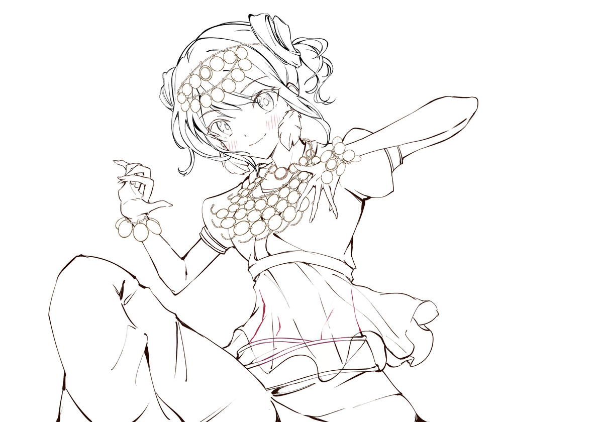 波の絵 線画 2019年作 The Great Wave