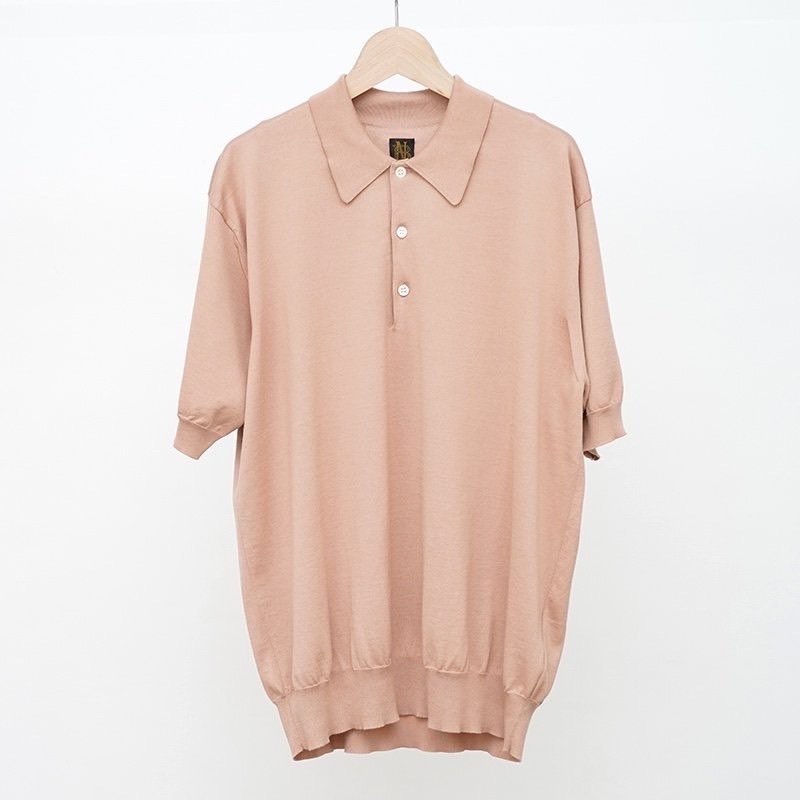 【新品未使用】バトナー シーアイランドコットン ポロシャツ アイボリ 2 Tシャツだと少し物足りない、、大人な余裕を感じる上質な