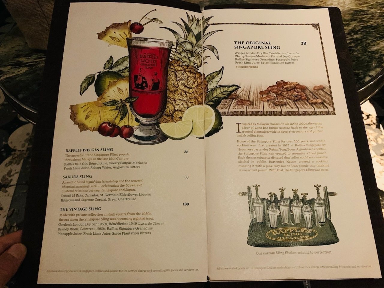 グルメ】「Long Bar（ロングバー）」のSingapore Sling（シンガポール