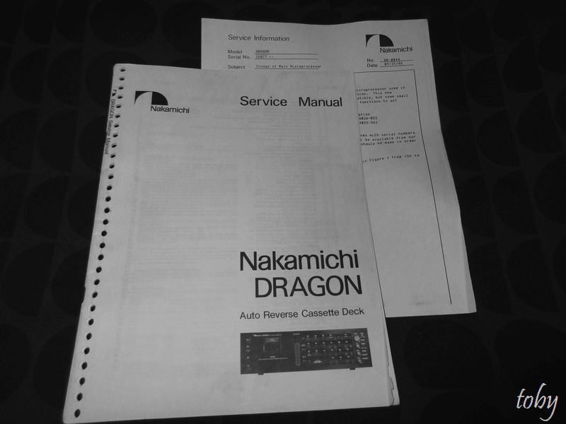 ナカミチドラゴン Nakamichi Gragon取扱説明書　サービスマニュアル ナカミチドラゴン取扱説明書サービスマニュアル