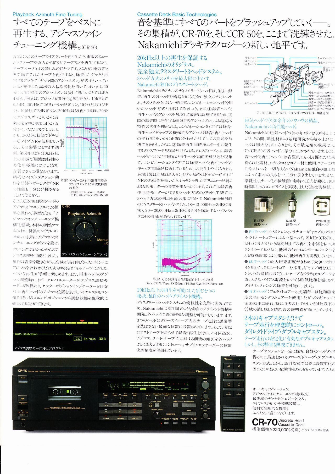 ナカミチの考察(VOL.4)] CR-70 - 誰でも扱える高性能なカセットデッキ｜ナカミチの道